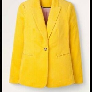 Boden yellow corduroy blazer.